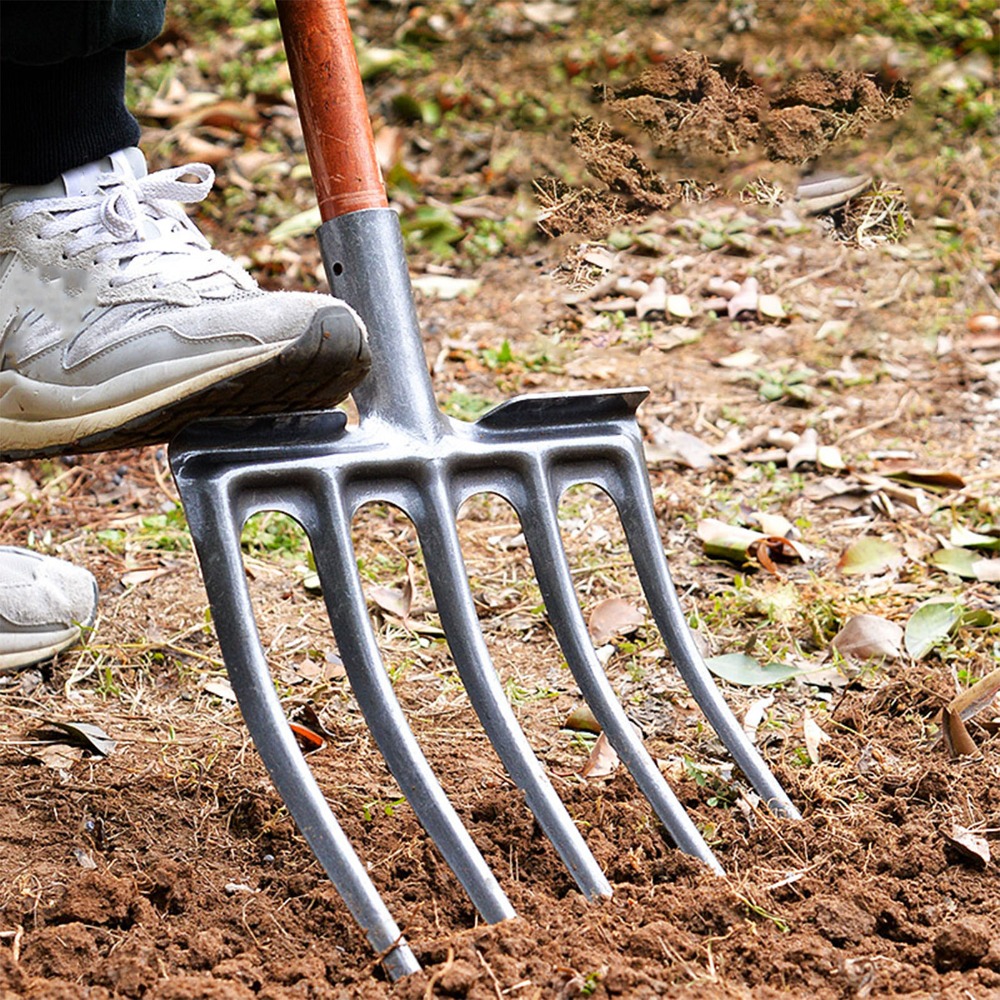 Spade Digging Fork - Sağlam Yüksek Karbon Çelikli Kazma Çatalı